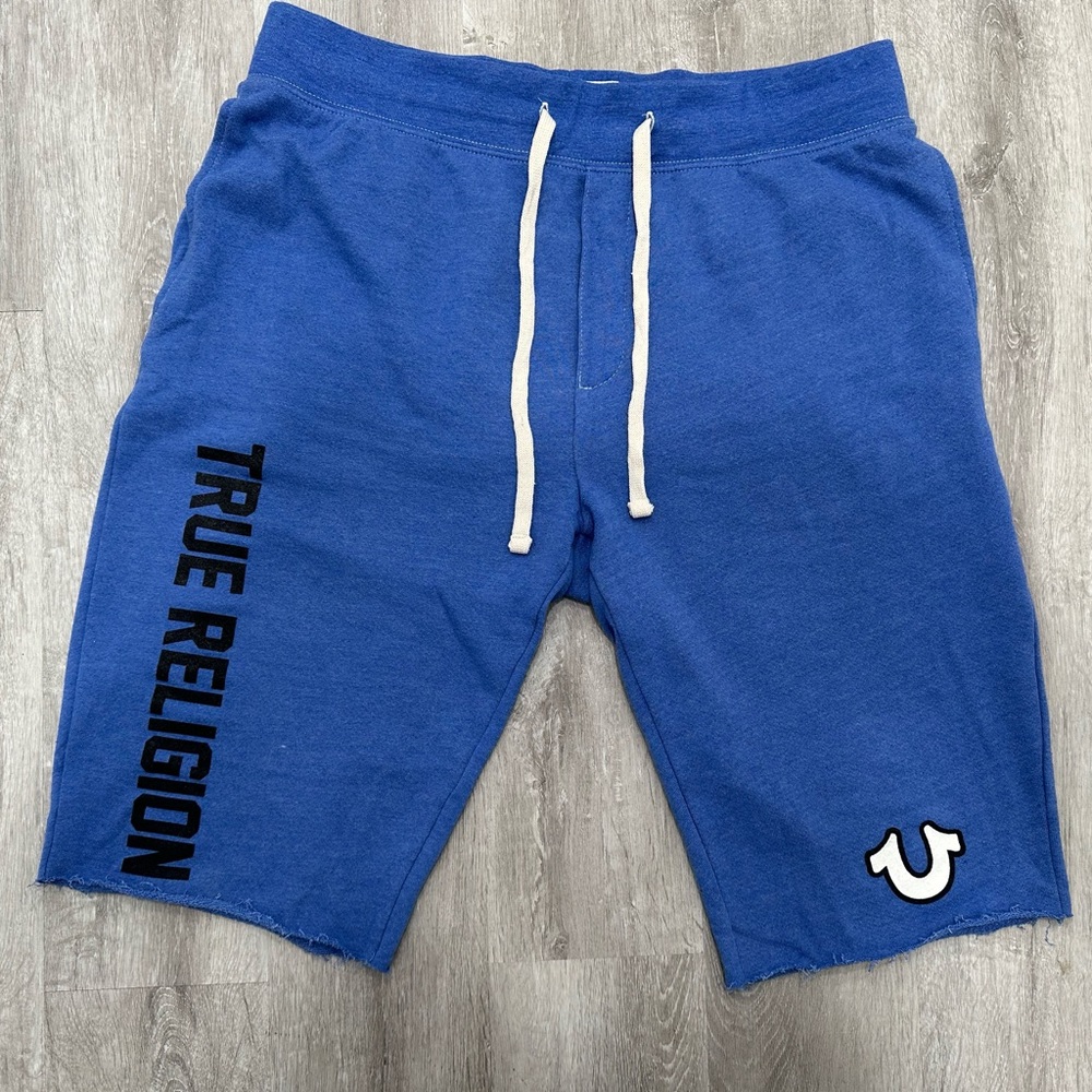 True Religion Sweat Shorts - Light Blue - Size Large